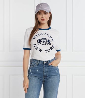 Tommy Hilfiger - Bluzka damska na wiosnę ze sklepu: Gomez Fashion Store w kategorii: Bluzki damskie - zdjęcie 874714-BD9-10338_TH235W000014H83