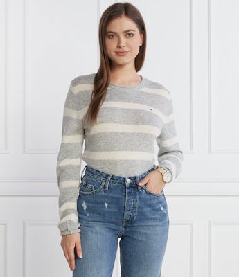 Sweter damski casual Tommy Hilfiger ze sklepu: Gomez Fashion Store w kategorii: Swetry damskie - zdjęcie 874714-BD9-10338_TH235W000032D17