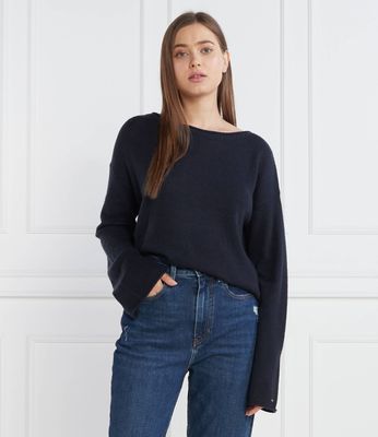 Tommy Hilfiger - Sweter damski na zimę ze sklepu: Gomez Fashion Store w kategorii: Swetry damskie - zdjęcie 874714-BD9-10338_TH235W000093F23