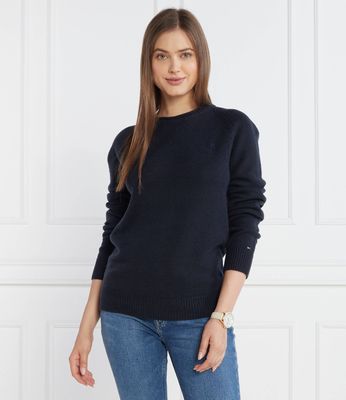 Sweter damski casual Tommy Hilfiger ze sklepu: Gomez Fashion Store w kategorii: Swetry damskie - zdjęcie 874714-BD9-10338_TH235W000034F23