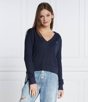 Tommy Jeans - Sweter damski na zimę casual ze sklepu: Gomez Fashion Store w kategorii: Swetry damskie - zdjęcie 874714-BD9-10338_TM235W000104D92