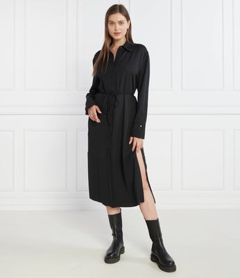 Sukienka jesienna prosta Calvin Klein ze sklepu: Gomez Fashion Store w kategorii: Sukienki - zdjęcie 874714-BD9-10338_CK235W000007A23