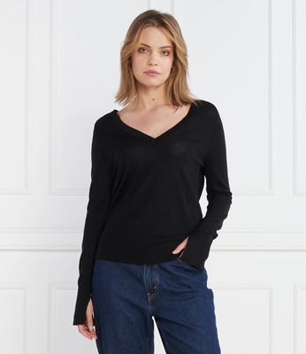 Sweter damski na zimę Calvin Klein ze sklepu: Gomez Fashion Store w kategorii: Swetry damskie - zdjęcie 874714-BD9-10338_CK235W000040A23