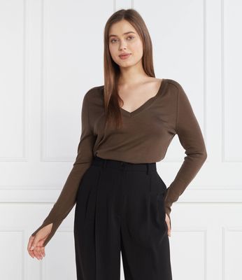 Sweter damski zimowy Calvin Klein ze sklepu: Gomez Fashion Store w kategorii: Swetry damskie - zdjęcie 874714-BD9-10338_CK235W000040381