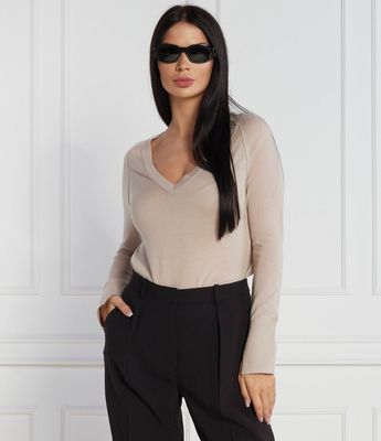Sweter damski zimowy Calvin Klein ze sklepu: Gomez Fashion Store w kategorii: Swetry damskie - zdjęcie 874714-BD9-10338_CK235W000040384