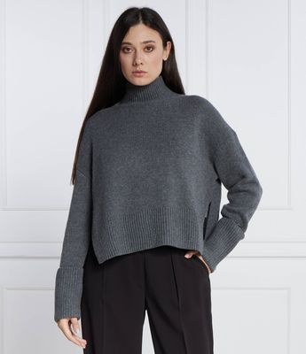 Sweter damski zimowy casualowy Calvin Klein ze sklepu: Gomez Fashion Store w kategorii: Swetry damskie - zdjęcie 874714-BD9-10338_CK235W000042A46