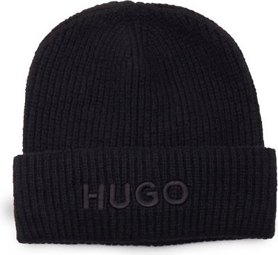 Czapka zimowa damska HUGO ze sklepu: Gomez Fashion Store w kategorii: Czapki zimowe damskie - zdjęcie 874714-BD9-10338_BU235W000006001