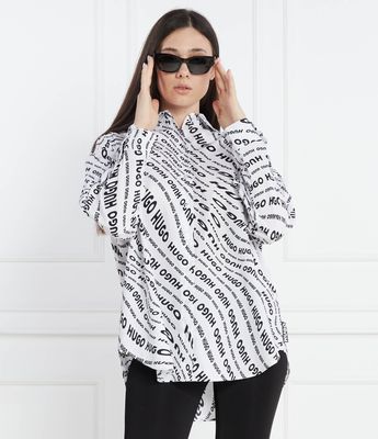 Koszula damska casual HUGO ze sklepu: Gomez Fashion Store w kategorii: Koszule damskie - zdjęcie 874714-BD9-10338_BU235W000092965