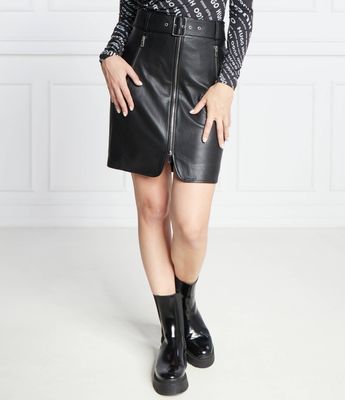 Spódnica w rockowym stylu HUGO ze sklepu: Gomez Fashion Store w kategorii: Spódnice - zdjęcie 874714-BD9-10338_BU235W000100001