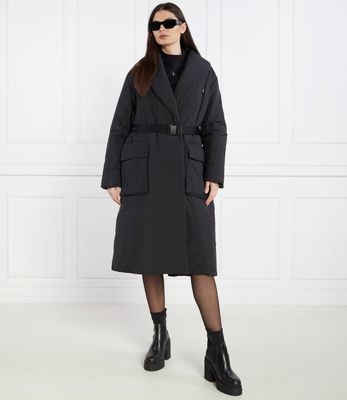 Płaszcz damski casual HUGO ze sklepu: Gomez Fashion Store w kategorii: Płaszcze damskie - zdjęcie 874714-BD9-10338_BU235W000105001