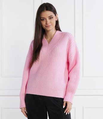 Sweter damski casual HUGO ze sklepu: Gomez Fashion Store w kategorii: Swetry damskie - zdjęcie 874714-BD9-10338_BU235W000146689