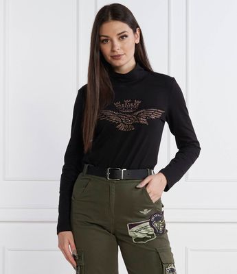 Bluzka damska na jesień Aeronautica Militare ze sklepu: Gomez Fashion Store w kategorii: Bluzki damskie - zdjęcie 874714-BD9-10338_AM235W000003136
