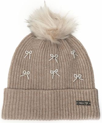 Czapka zimowa damska Twinset U&B ze sklepu: Gomez Fashion Store w kategorii: Czapki zimowe damskie - zdjęcie 874714-BD9-10338_TB235W000004159