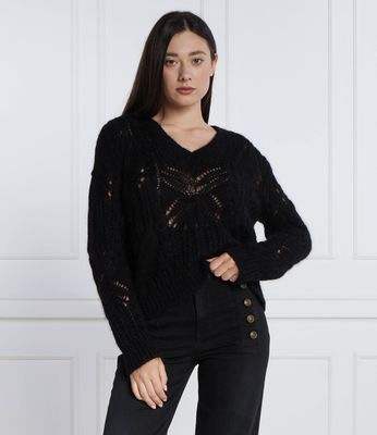 Sweter damski na zimę Twinset ze sklepu: Gomez Fashion Store w kategorii: Swetry damskie - zdjęcie 874714-BD9-10338_TS235W000025842