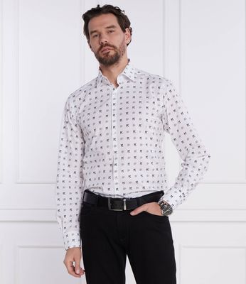 Karl Lagerfeld - Koszula męska na wiosnę z klasycznym kołnierzykiem ze sklepu: Gomez Fashion Store w kategorii: Koszule męskie - zdjęcie 874714-BD9-10338_KL235M000093141