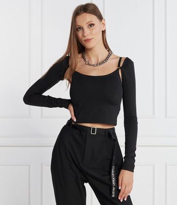 Bluzka damska na wiosnę Calvin Klein Jeans ze sklepu: Gomez Fashion Store w kategorii: Bluzki damskie - zdjęcie 874714-BD9-10338_CJ235W000115A81