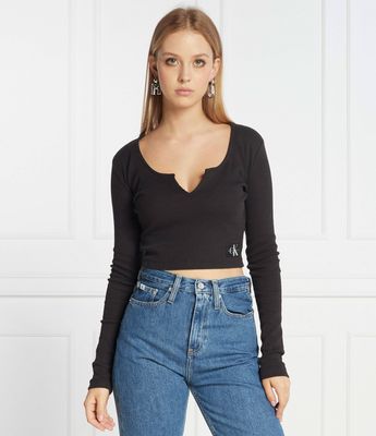 Bluzka damska casual Calvin Klein Jeans ze sklepu: Gomez Fashion Store w kategorii: Bluzki damskie - zdjęcie 874714-BD9-10338_CJ235W000117A81