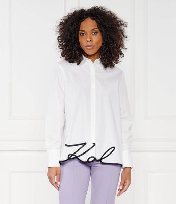 Koszula damska elegancka Karl Lagerfeld ze sklepu: Gomez Fashion Store w kategorii: Koszule damskie - zdjęcie 874714-BD9-10338_KL235W000082100