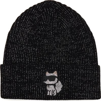 Czapka zimowa damska Karl Lagerfeld ze sklepu: Gomez Fashion Store w kategorii: Czapki zimowe damskie - zdjęcie 874714-BD9-10338_KL235W000177087