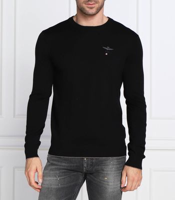 Sweter męski na wiosnę Aeronautica Militare ze sklepu: Gomez Fashion Store w kategorii: Swetry męskie - zdjęcie 874714-BD9-10338_AM235M000048004