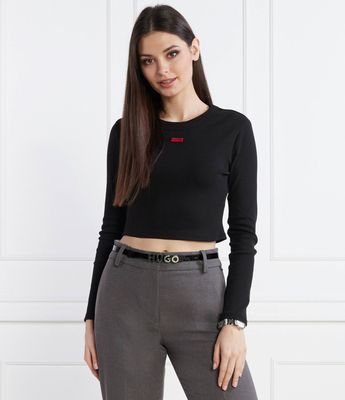 Bluzka damska casualowa HUGO ze sklepu: Gomez Fashion Store w kategorii: Bluzki damskie - zdjęcie 874714-BD9-10338_BU241W000073001