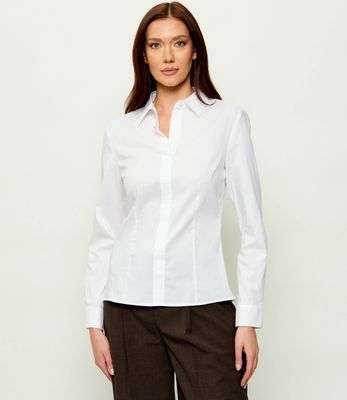 Koszula damska elegancka BOSS BLACK ze sklepu: Gomez Fashion Store w kategorii: Koszule damskie - zdjęcie 874714-BD9-10338_BB241W000001100