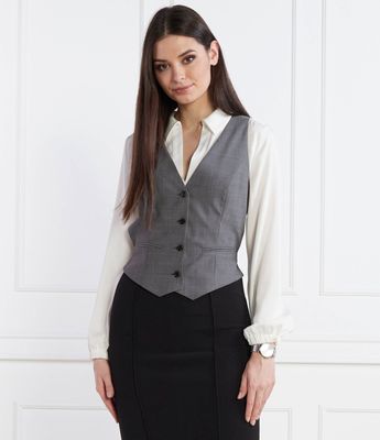 BOSS BLACK - Kamizelka damska na wiosnę casual ze sklepu: Gomez Fashion Store w kategorii: Kamizelki damskie - zdjęcie 874714-BD9-10338_BB241W000034960