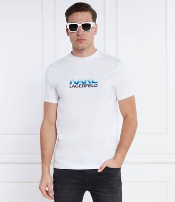 Karl Lagerfeld - T-shirt męski w stylu młodzieżowym ze sklepu: Gomez Fashion Store w kategorii: T-shirty męskie - zdjęcie 874714-BD9-10338_KL241M000011007