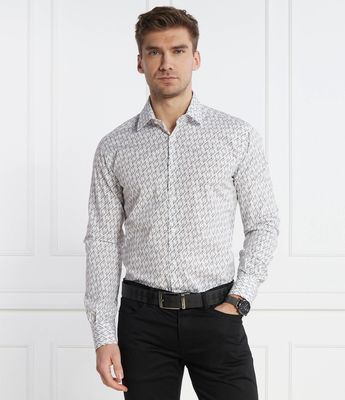 Koszula męska z klasycznym kołnierzykiem Karl Lagerfeld ze sklepu: Gomez Fashion Store w kategorii: Koszule męskie - zdjęcie 874714-BD9-10338_KL241M000061141