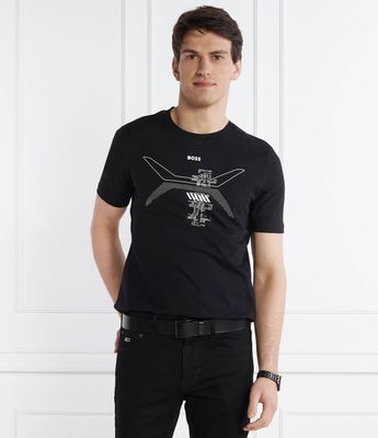 T-shirt męski w stylu młodzieżowym BOSS GREEN ze sklepu: Gomez Fashion Store w kategorii: T-shirty męskie - zdjęcie 874714-BD9-10338_BG241M000012001
