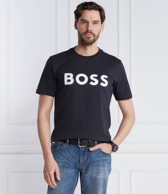 BOSS GREEN - T-shirt męski młodzieżowy na wiosnę ze sklepu: Gomez Fashion Store w kategorii: T-shirty męskie - zdjęcie 874714-BD9-10338_BG241M000021402