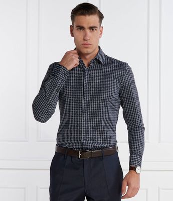 Koszula męska z klasycznym kołnierzykiem BOSS BLACK ze sklepu: Gomez Fashion Store w kategorii: Koszule męskie - zdjęcie 874714-BD9-10338_BB241M000086405