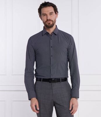 Koszula męska z klasycznym kołnierzykiem BOSS BLACK ze sklepu: Gomez Fashion Store w kategorii: Koszule męskie - zdjęcie 874714-BD9-10338_BB241M000085404