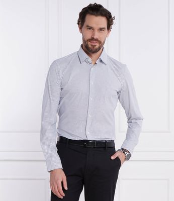 BOSS BLACK - Koszula męska z klasycznym kołnierzykiem ze sklepu: Gomez Fashion Store w kategorii: Koszule męskie - zdjęcie 874714-BD9-10338_BB241M000085100