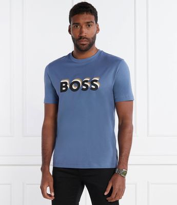 BOSS BLACK - T-shirt męski w stylu młodzieżowym ze sklepu: Gomez Fashion Store w kategorii: T-shirty męskie - zdjęcie 874714-BD9-10338_BB241M000200479