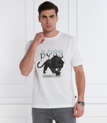 T-shirt męski w stylu młodzieżowym BOSS ORANGE ze sklepu: Gomez Fashion Store w kategorii: T-shirty męskie - zdjęcie 874714-BD9-10338_BO241M000041100
