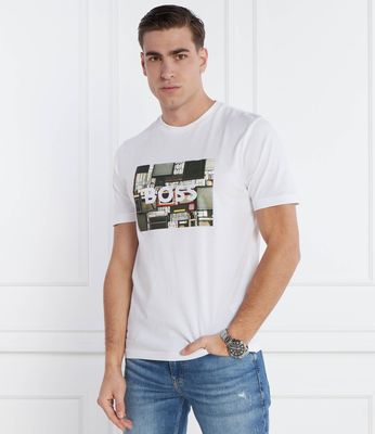 T-shirt męski na wiosnę BOSS ORANGE ze sklepu: Gomez Fashion Store w kategorii: T-shirty męskie - zdjęcie 874714-BD9-10338_BO241M000049101