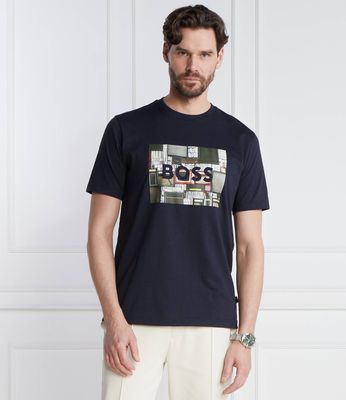 T-shirt męski wiosenny BOSS ORANGE ze sklepu: Gomez Fashion Store w kategorii: T-shirty męskie - zdjęcie 874714-BD9-10338_BO241M000049405