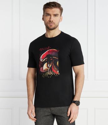 BOSS ORANGE - T-shirt męski młodzieżowy wiosenny ze sklepu: Gomez Fashion Store w kategorii: T-shirty męskie - zdjęcie 874714-BD9-10338_BO241M000050001
