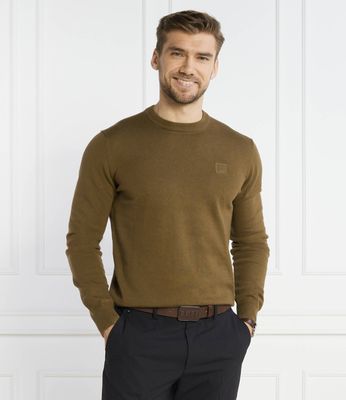 Sweter męski casual BOSS ORANGE ze sklepu: Gomez Fashion Store w kategorii: Swetry męskie - zdjęcie 874714-BD9-10338_BO241M000055368