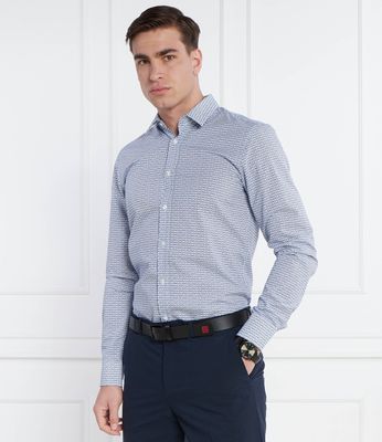 HUGO - Koszula męska z klasycznym kołnierzykiem ze sklepu: Gomez Fashion Store w kategorii: Koszule męskie - zdjęcie 874714-BD9-10338_BU241M000059421