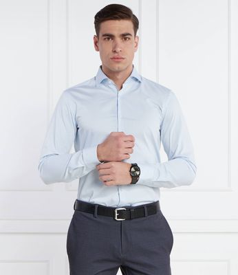 Koszula męska elegancka na wiosnę HUGO ze sklepu: Gomez Fashion Store w kategorii: Koszule męskie - zdjęcie 874714-BD9-10338_BU241M000062459