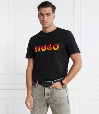 HUGO - T-shirt męski ze sklepu: Gomez Fashion Store w kategorii: T-shirty męskie - zdjęcie 874714-BD9-10338_BU241M000138001