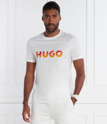HUGO - T-shirt męski w stylu młodzieżowym ze sklepu: Gomez Fashion Store w kategorii: T-shirty męskie - zdjęcie 874714-BD9-10338_BU241M000138100