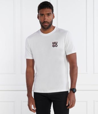 T-shirt męski casual wiosenny HUGO ze sklepu: Gomez Fashion Store w kategorii: T-shirty męskie - zdjęcie 874714-BD9-10338_BU241M000140100
