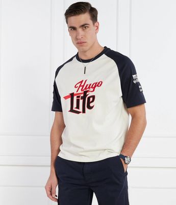T-shirt męski młodzieżowy HUGO ze sklepu: Gomez Fashion Store w kategorii: T-shirty męskie - zdjęcie 874714-BD9-10338_BU241M000163121
