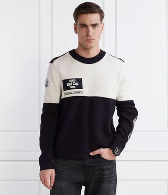 Sweter męski w stylu młodzieżowym na wiosnę HUGO ze sklepu: Gomez Fashion Store w kategorii: Swetry męskie - zdjęcie 874714-BD9-10338_BU241M000170410