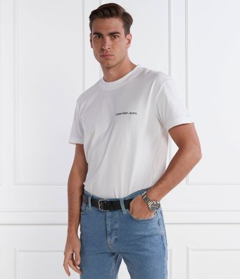 T-shirt męski casual Calvin Klein Jeans ze sklepu: Gomez Fashion Store w kategorii: T-shirty męskie - zdjęcie 874714-BD9-10338_CJ241M000052210