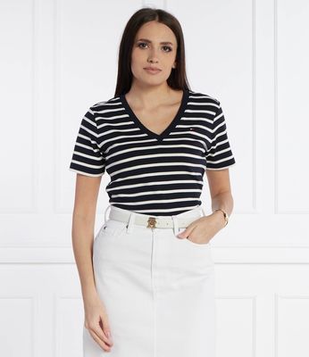 Tommy Hilfiger - Bluzka damska na wiosnę casual ze sklepu: Gomez Fashion Store w kategorii: Bluzki damskie - zdjęcie 874714-BD9-10338_TH241W000077L43