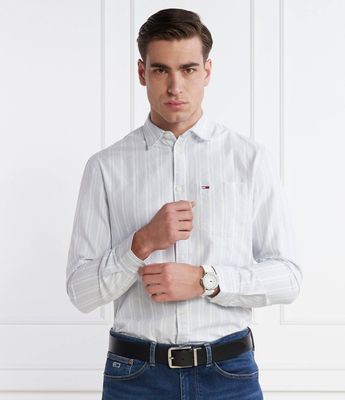 Tommy Jeans - Koszula męska z klasycznym kołnierzykiem ze sklepu: Gomez Fashion Store w kategorii: Koszule męskie - zdjęcie 874714-BD9-10338_TM241M000067086
